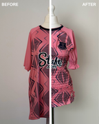 Shirred Pink Jersey