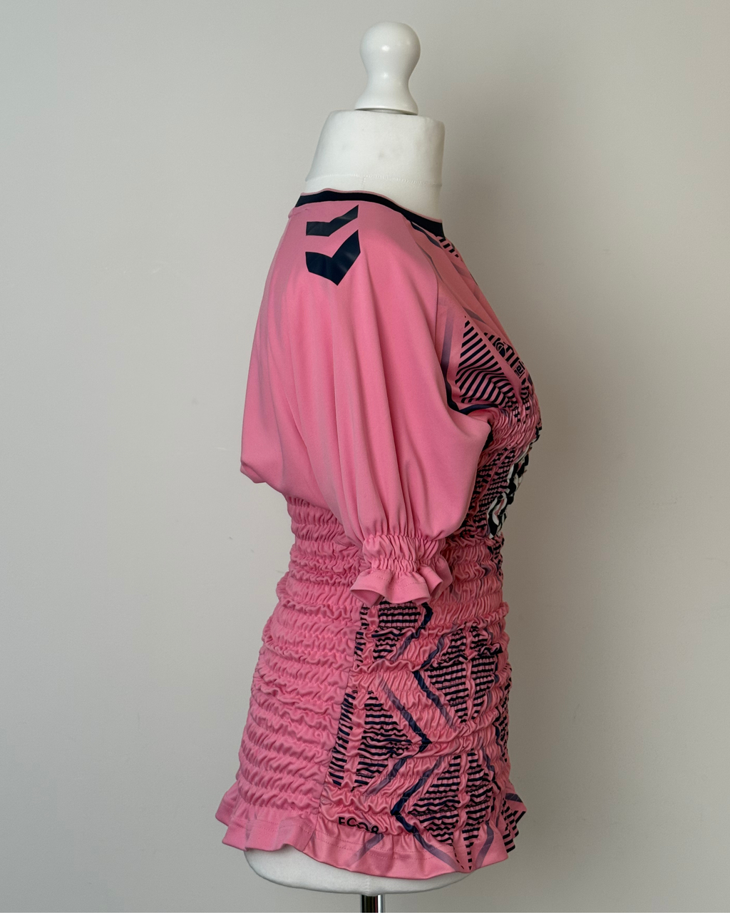 Shirred Pink Jersey