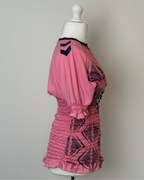Shirred Pink Jersey