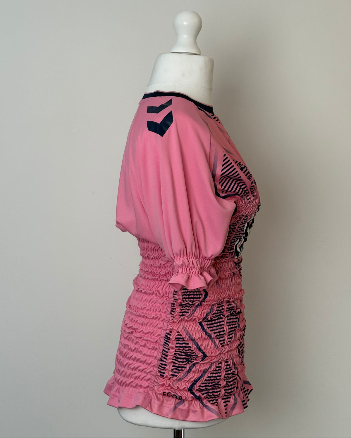 Shirred Pink Jersey