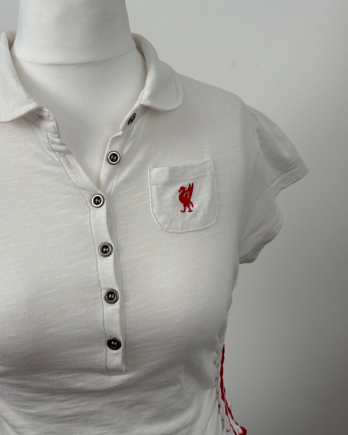 White Laddered Lace Polo