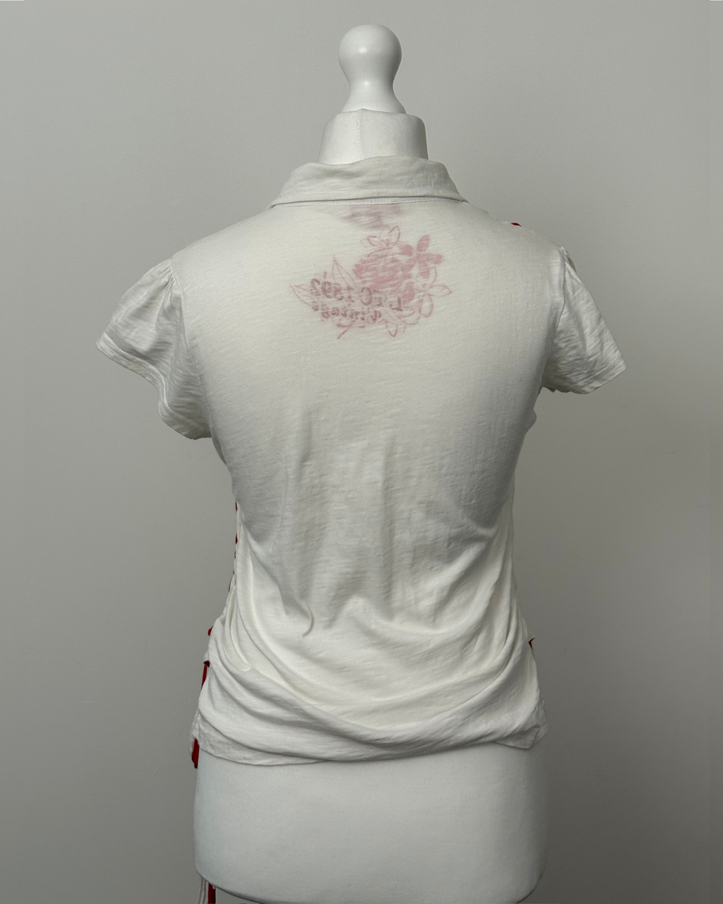 White Laddered Lace Polo