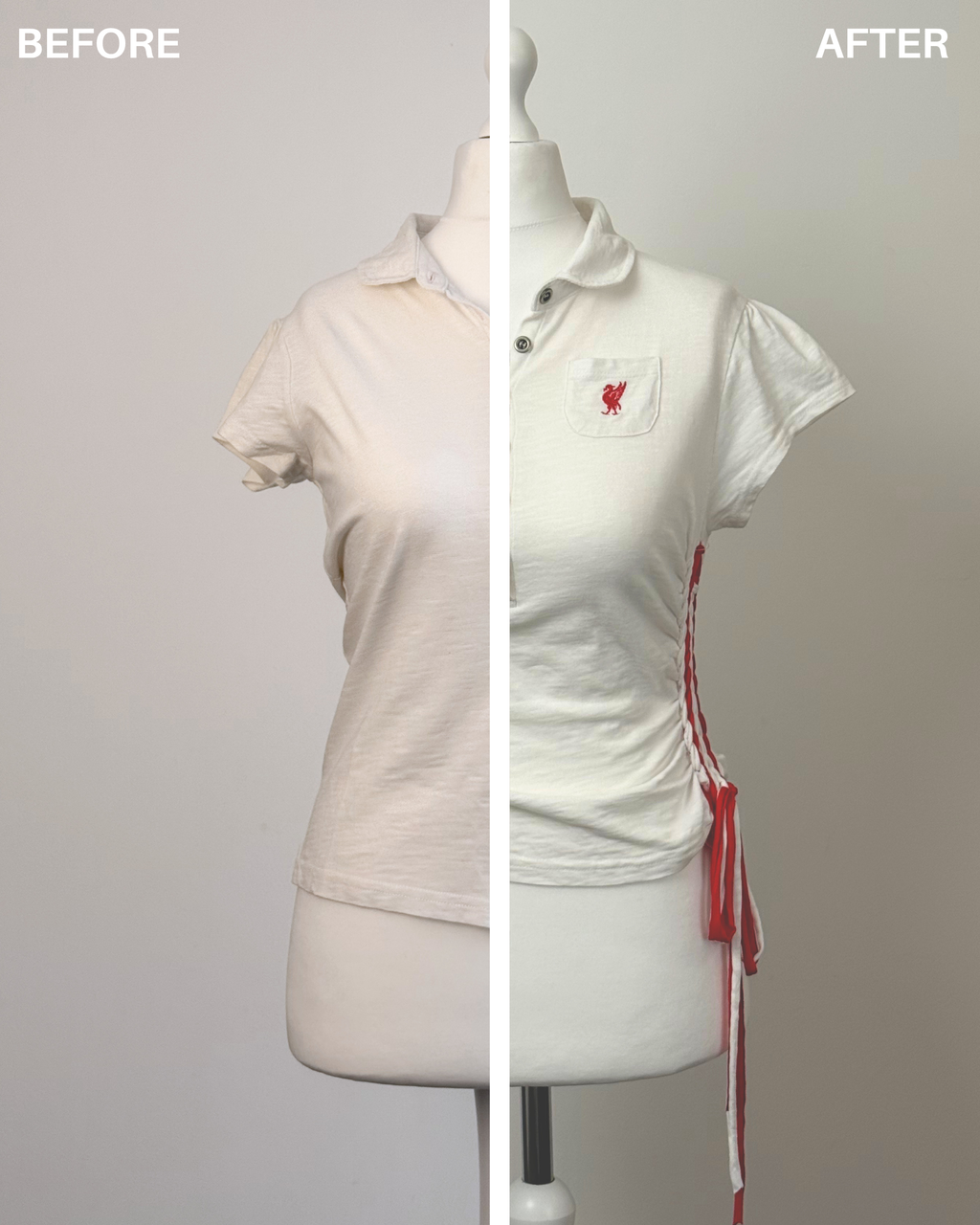 White Laddered Lace Polo
