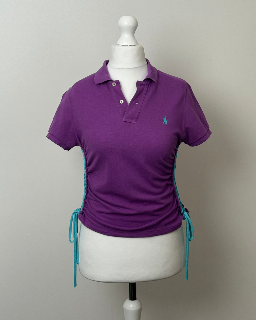 Purple Laddered Lace Polo