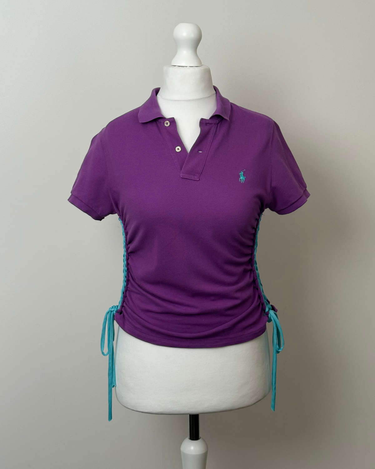 Purple Laddered Lace Polo