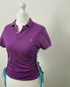 Purple Laddered Lace Polo