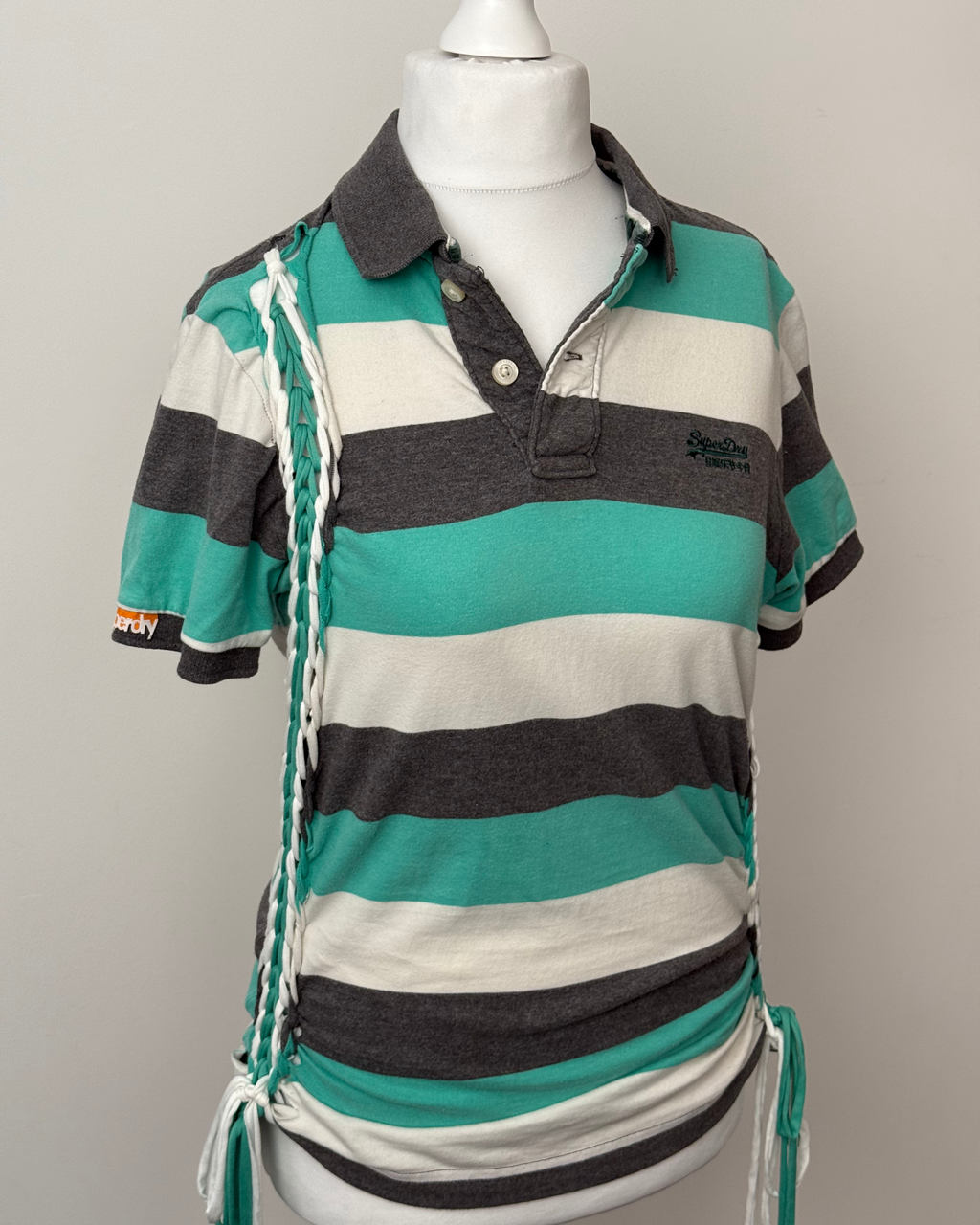Striped Teal Polo