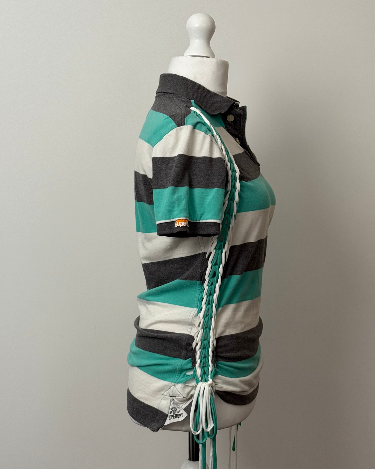 Striped Teal Polo
