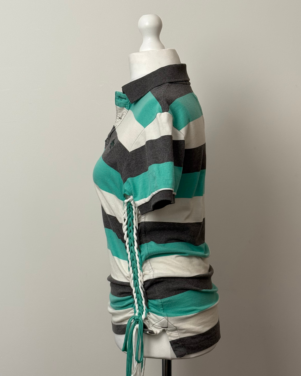 Striped Teal Polo