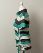 Striped Teal Polo