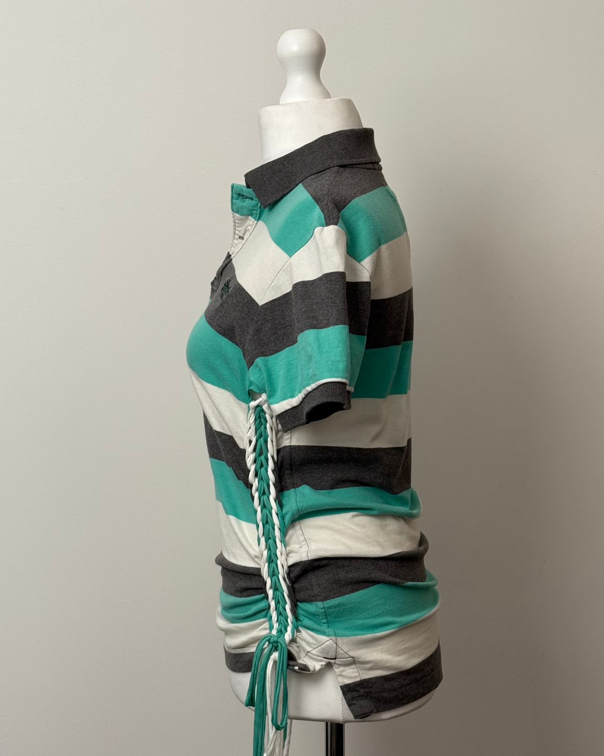 Striped Teal Polo