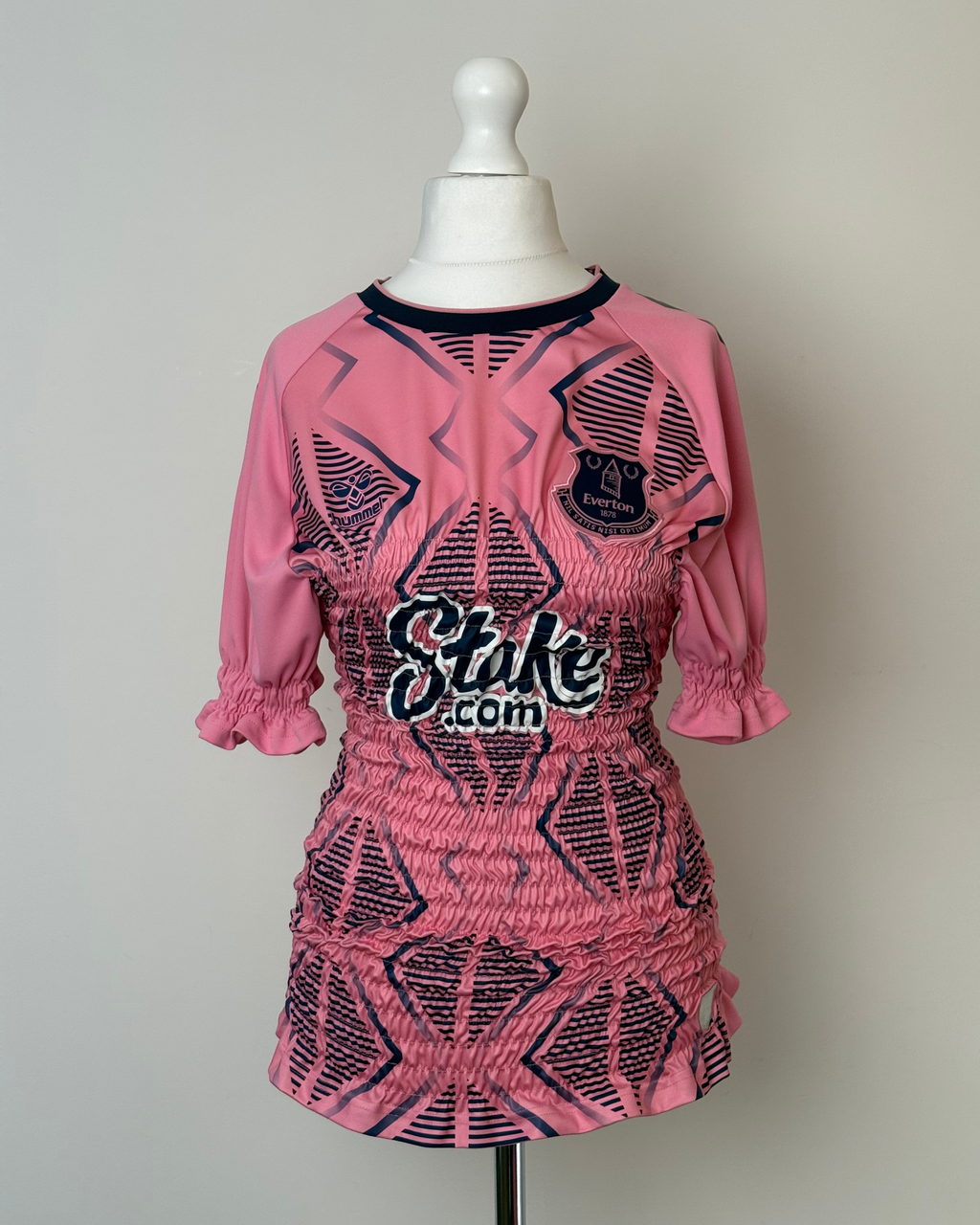 Shirred Pink Jersey