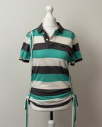 Striped Teal Polo